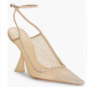 NIB Cult Gaia Diya Pointed Toe Sculptural pumps with Crystal Embellishments
